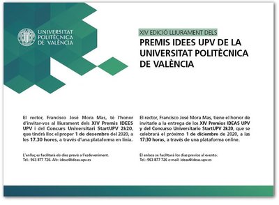 XIV Edicin de la entrega de Premios IDEAS UPV