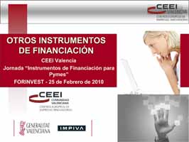 Otros instrumentos de financiación de las empresas CEEI Valencia (Presentación)