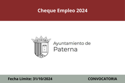 Cheque Empleo  Paterna 2024