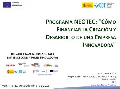 Programa NEOTEC. Iniciativas y apoyo en el mbito nacional