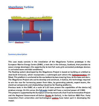 Turbinas Magallanes; Energía Marina