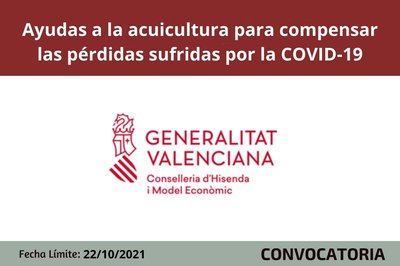 Ayudas a la acuicultura CV para compensar pérdidas por la covid