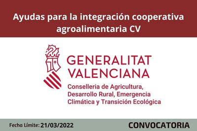 Bases ayudas para la integración cooperativa agroalimentaria CV