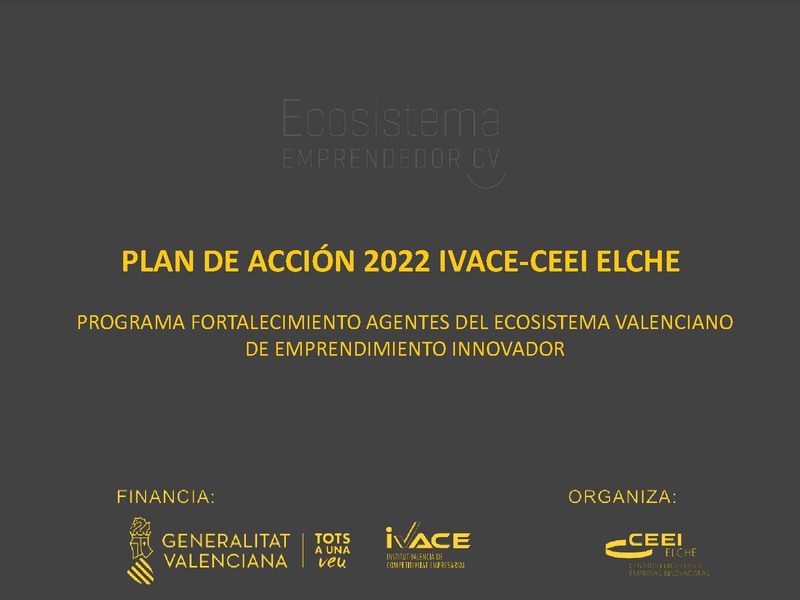 Presentación Actividades 2022 para Agentes del Ecosistema Emprendedor CV