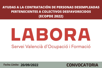 Subvenciones ECOPDE 2022 LABORA