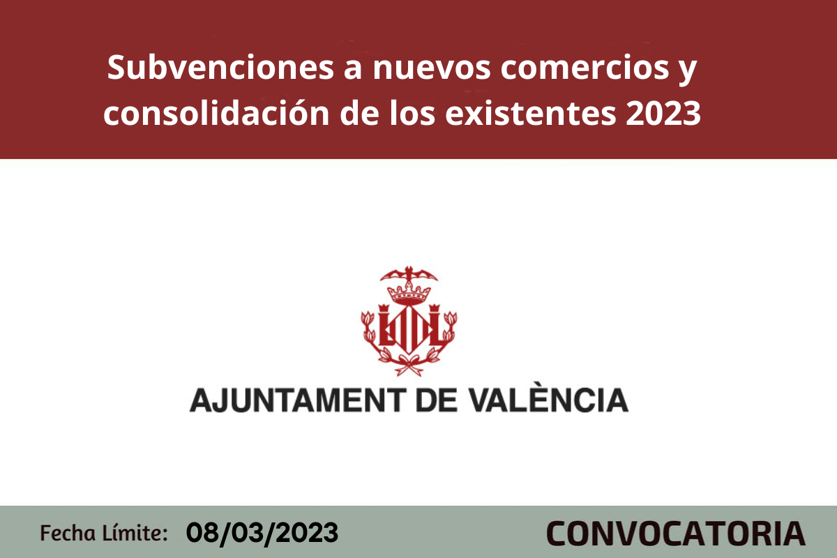 Subvenciones a Nuevos Comercios y Consolidación de los Existentes