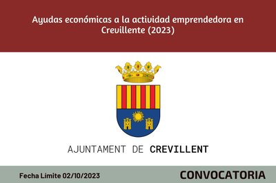 Ayudas econmicas a la actividad emprendedora en Crevillent (Ejercicio 2023)