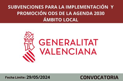 Subvenciones para la implementación y promoción ODS de la Agenda 2030, en el ámbito local