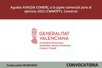 Ayudas AVALEM COMERÇ a la pyme comercial para el ejercicio 2023 (CMMOPY). Comercio