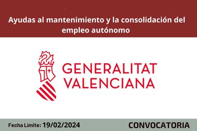 Ayudas al mantenimiento y la consolidación del empleo autónomo CV