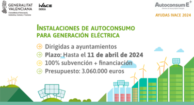 Ayudas al fomento de instalaciones de autoconsumo de energía eléctrica CV 2024