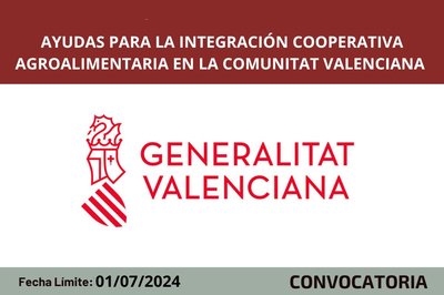 Ayudas para la integración cooperativa agroalimentaria