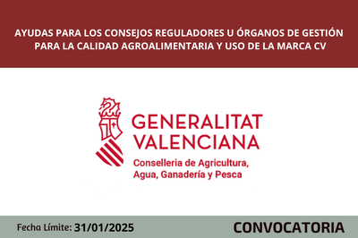 Ayudas para los consejos reguladores u �rganos de gesti�n para la calidad agroalimentaria y uso de la marca CV
