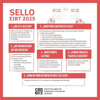 Sello Eibt 2025 3º convocatoria