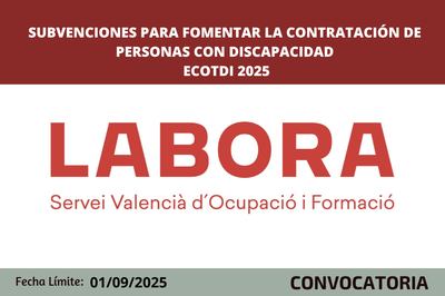 Subvenciones destinadas a fomentar la contratación de personas con discapacidad | ECOTDI 2025