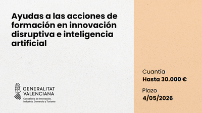 Ayudas a las acciones de formación en innovación disruptiva e inteligencia artificial