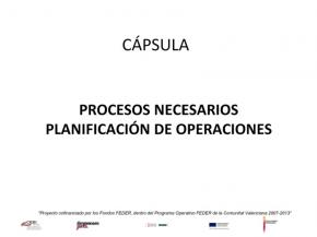 portada capsula procesos necesarios planificaci�n operaciones