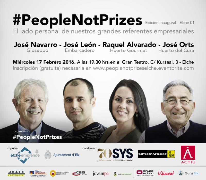 Evento #PeopleNotPrizes para emprendedores y empresarios en Elche