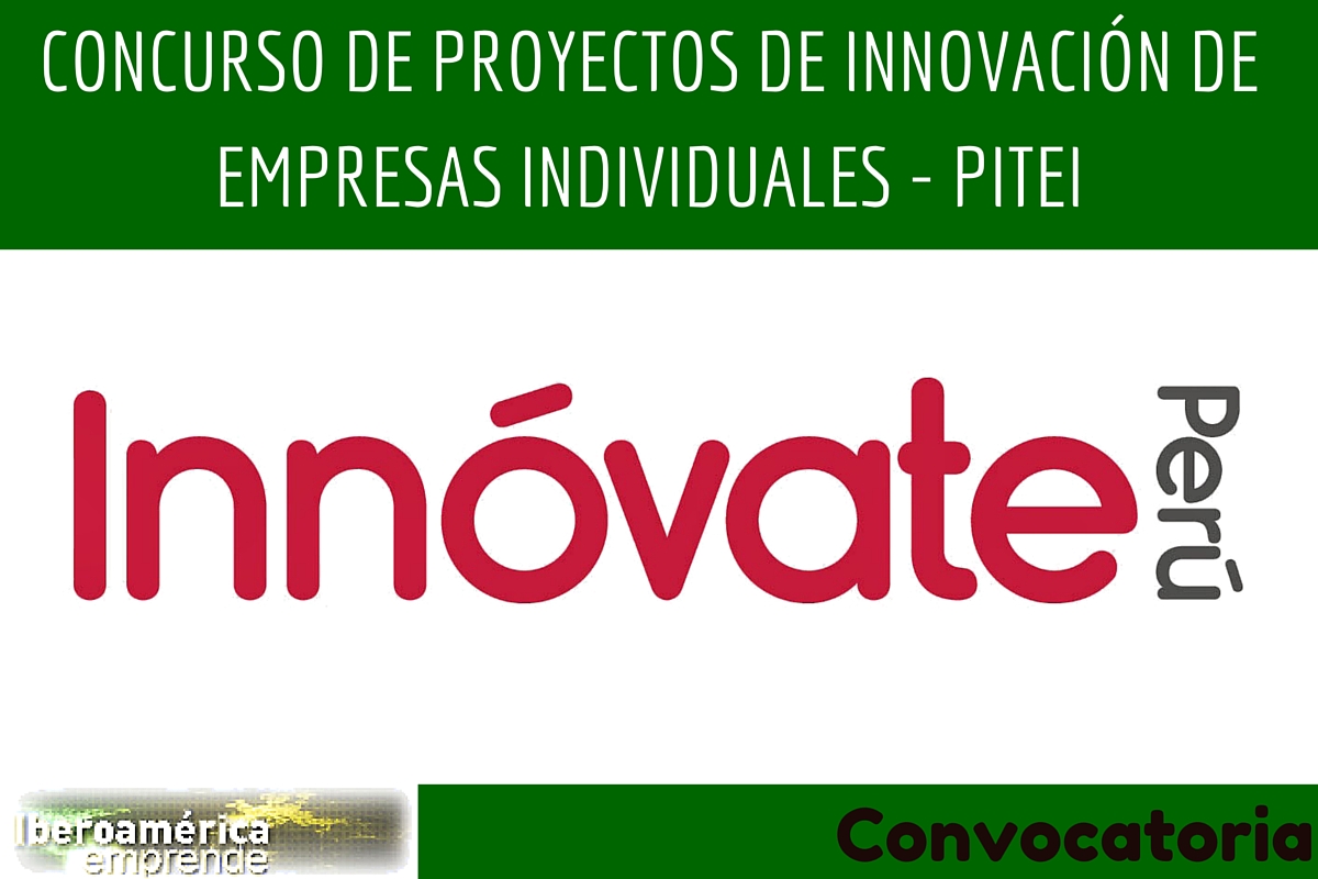 Concurso de Proyectos de Innovación de Empresas Individuales - PITEI