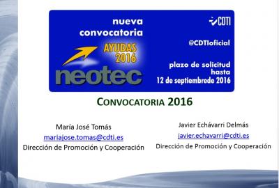 Iniciativas y apoyo en el �mbito nacional: Programa NEOTEC