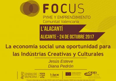 PORTADA PONENCIA La economía social una oportunidad para las Indústrias Creativas y Culturales