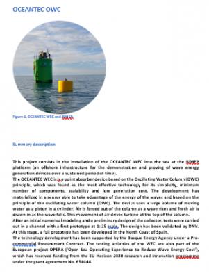 Oceantec OWC - Energ�a de Olas