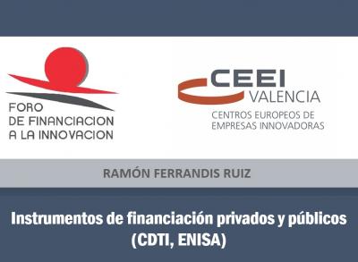 Instrumentos de financiaci�n privados y p�blicos (CDTI, ENISA)