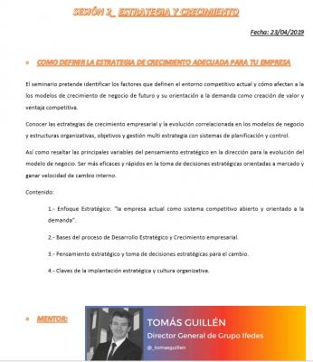 Sesi�n 2: COMO DEFINIR LA ESTRATEGIA DE CRECIMIENTO ADECUADA PARA TU EMPRESA