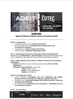 Programa El Mapa del Talento en Espa�a 2019