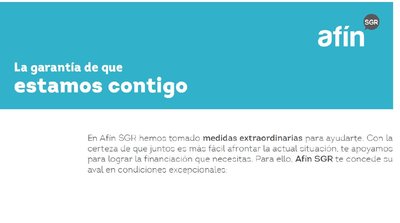 Presentaci�n medidas extraordinarias Af�n SGR