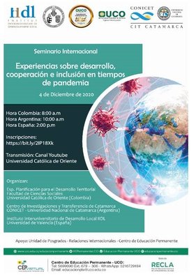 Seminario internacional | Experiencias sobre desarrollo, cooperacin e inclusin en tiempos de pandemia