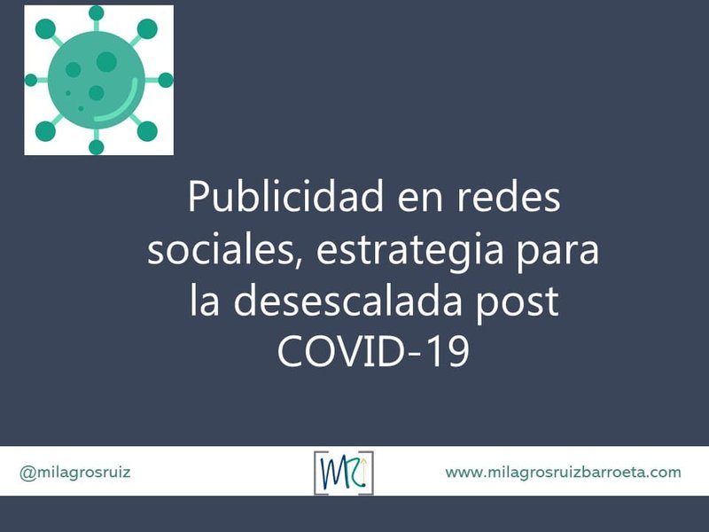 Publicidad en redes sociales, estrategia para la desescalada post COVID-19