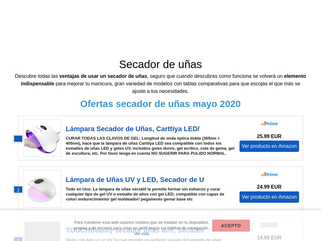 SECADOR DE U�AS|Gu��a de compra �Ofertas 2020!