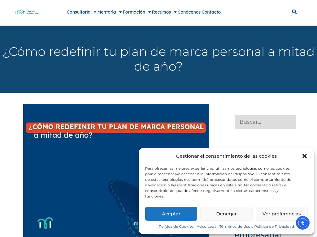 ¿Cómo redefinir tu plan de marca personal a mitad de año? - Consultora estratégica microempresa y pyme ? Mentora emprendedores
